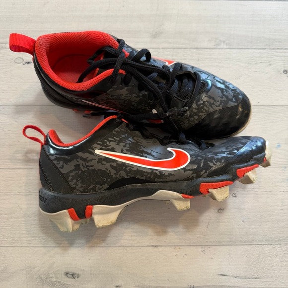 Nike Hyperdiamond 2.5 Keystone Big Kids' Softball Cleats size 3 black orange‎ - Picture 1 of 10
